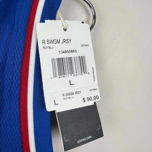 Adidas Kansas Jayhawks #24 Adams Jr Jersey Men’s L Royal Blue NCAA Basketball - Picture 8 of 9